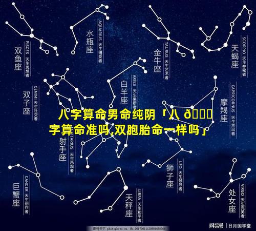八字算命男命纯阴「八 🐛 字算命准吗,双胞胎命一样吗」